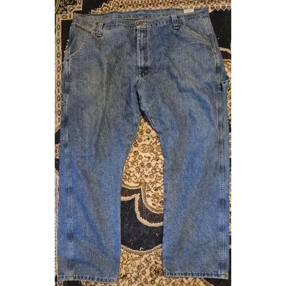 Wrangler Fleece Lined Carpenter Jeans Men's 40x30 Blue Insulated Workwear
